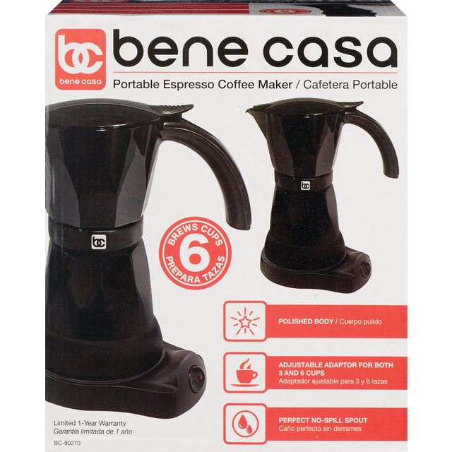 slide 1 of 1, Bene Casa Portable Electric Espresso Maker, 6 C, 1 ct
