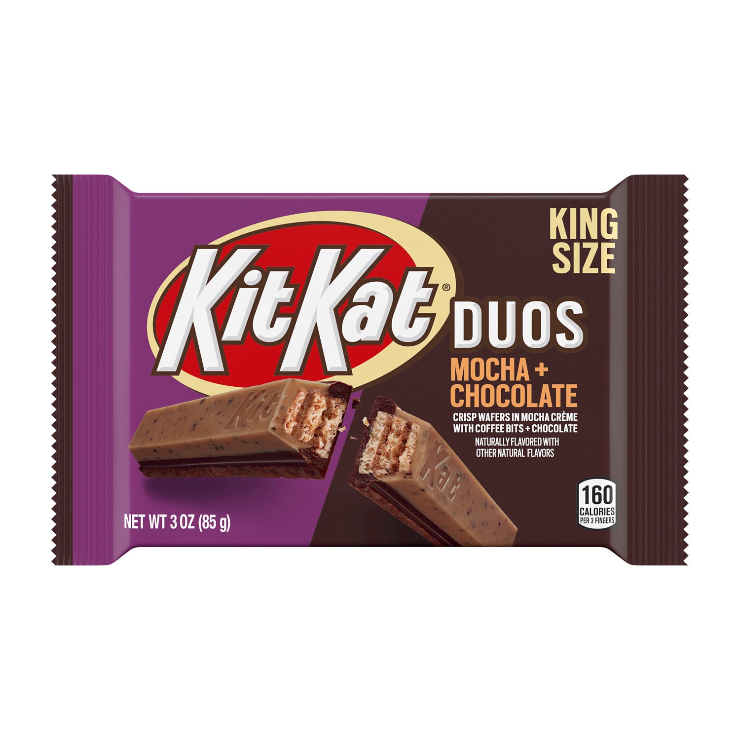 slide 1 of 4, KIT KAT DUOS Chocolate Mocha Creme Wafer King Size, Candy Bar, 3 oz, 3 oz