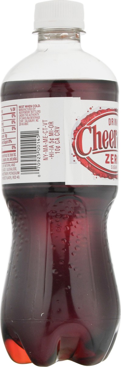 slide 3 of 9, Cheerwine Zero Sugar Soda 20 fl oz, 20 fl oz