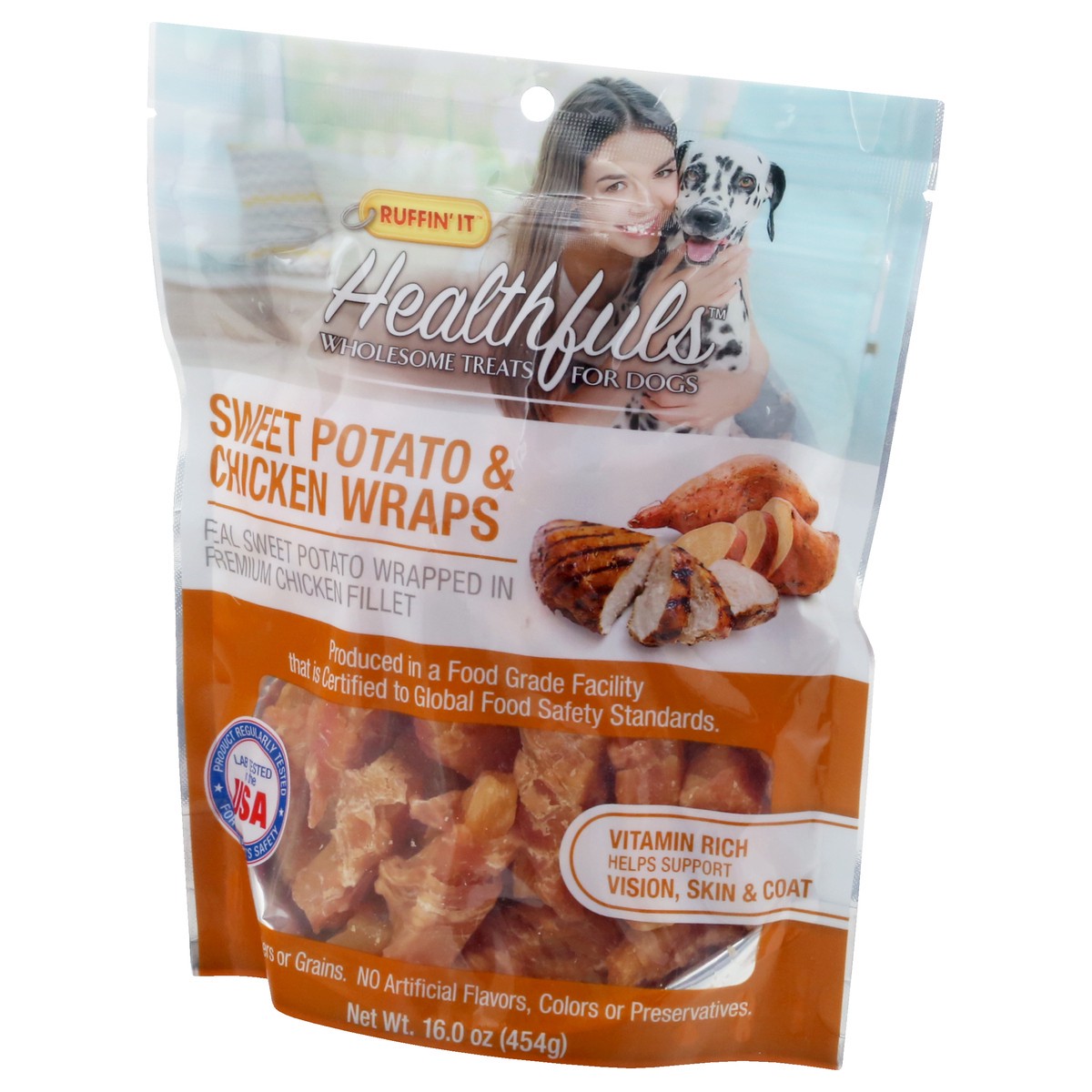 slide 8 of 9, Ruffin' It Healthfuls Wholesome Sweet Potato & Chicken Wraps Treats for Dogs 16 oz, 16 oz