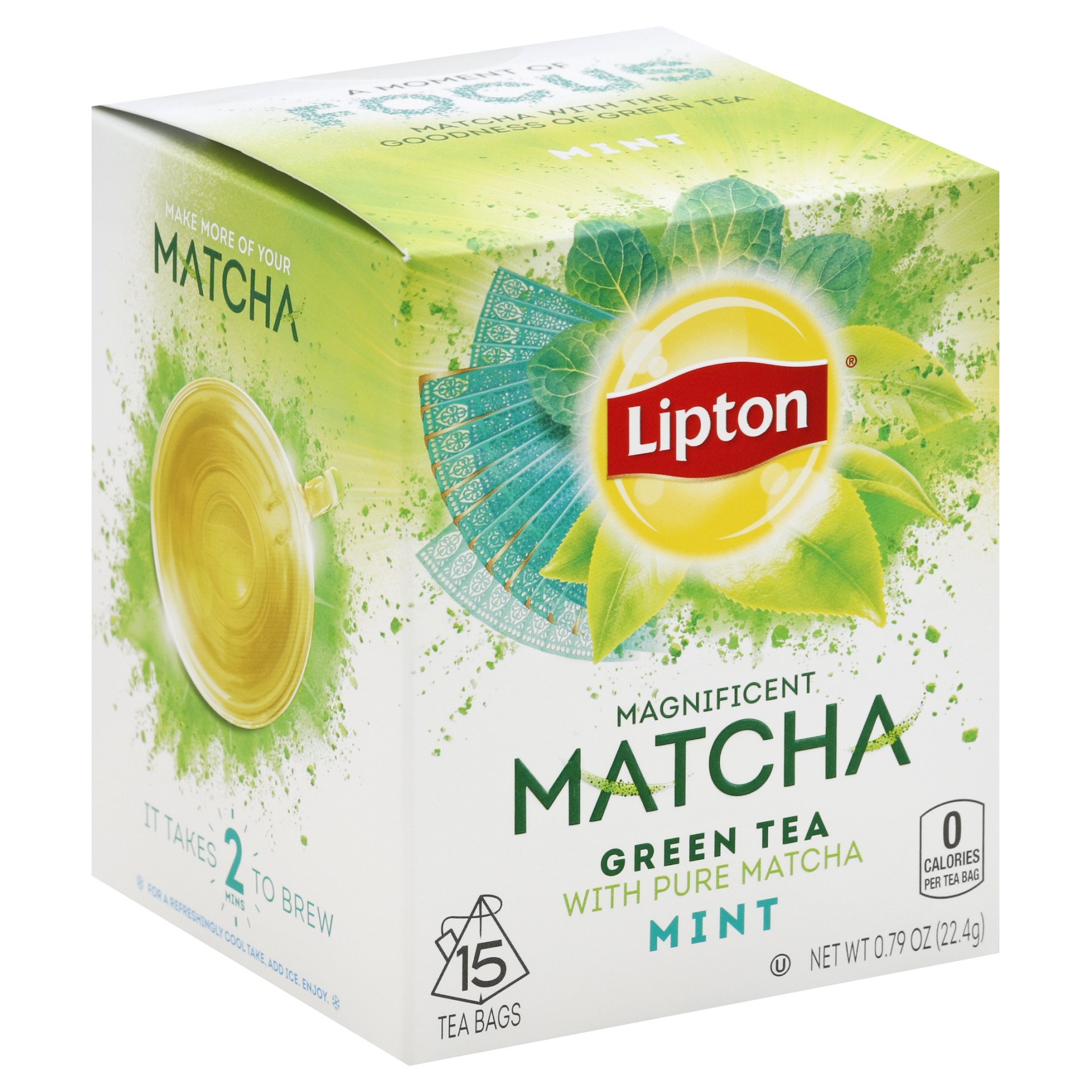 slide 1 of 3, Lipton Match Mint Tea Bags, 15 ct