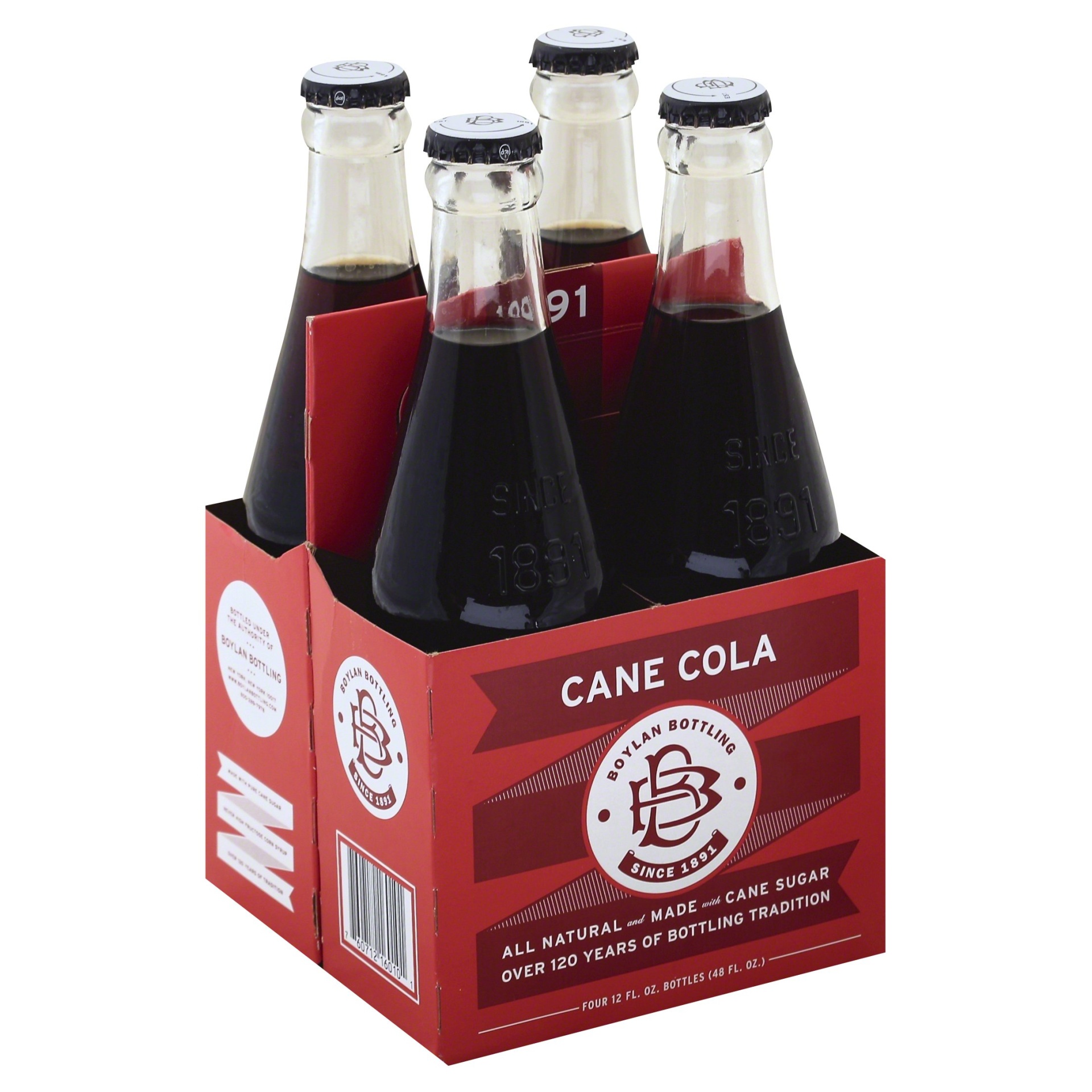 slide 1 of 1, Boylan Soda Cane Cola, 4 ct; 12 oz