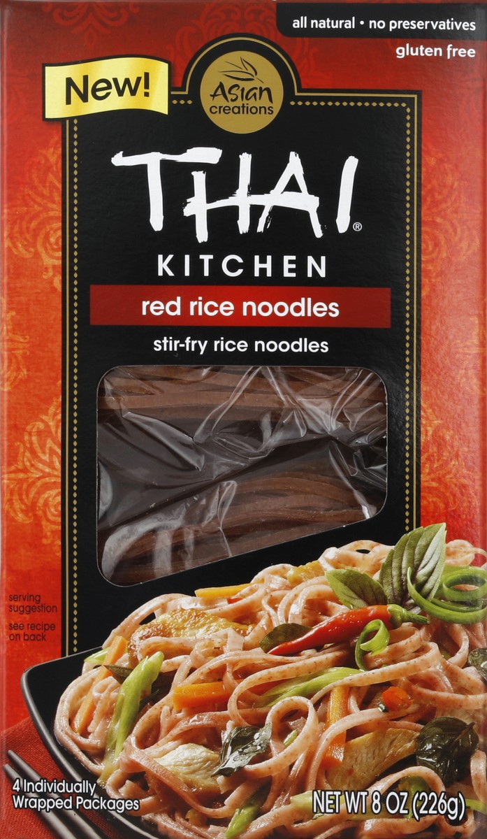 slide 4 of 4, Thai Kitchen Red Rice Noodles, 8 oz