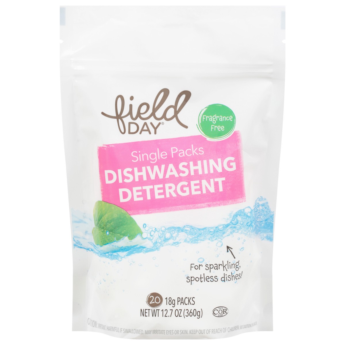 slide 1 of 10, Field Day Dishwashing Detergent Single Packs 20 ea, 1 ct