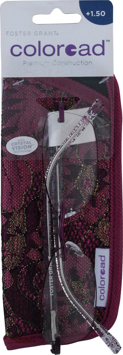 slide 3 of 11, Foster Grant Coloread +1.50 Reading Glasses 1 ea, 1 ct