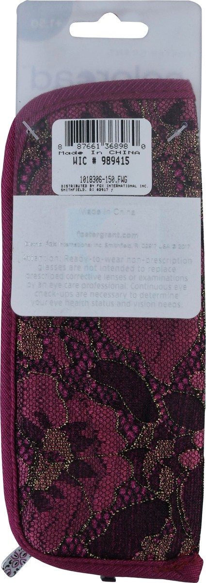 slide 11 of 11, Foster Grant Coloread +1.50 Reading Glasses 1 ea, 1 ct