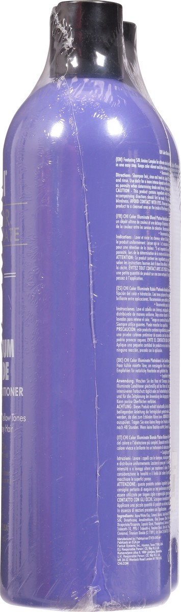 slide 2 of 9, CHI Color Illuminate Platinum Blonde Purple Shampoo & Conditioner Bottle 2 ea, 2 ct