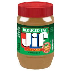 Jif Reduced Fat Creamy Peanut Butter Spread - 60% Peanuts, 40 Ounces
