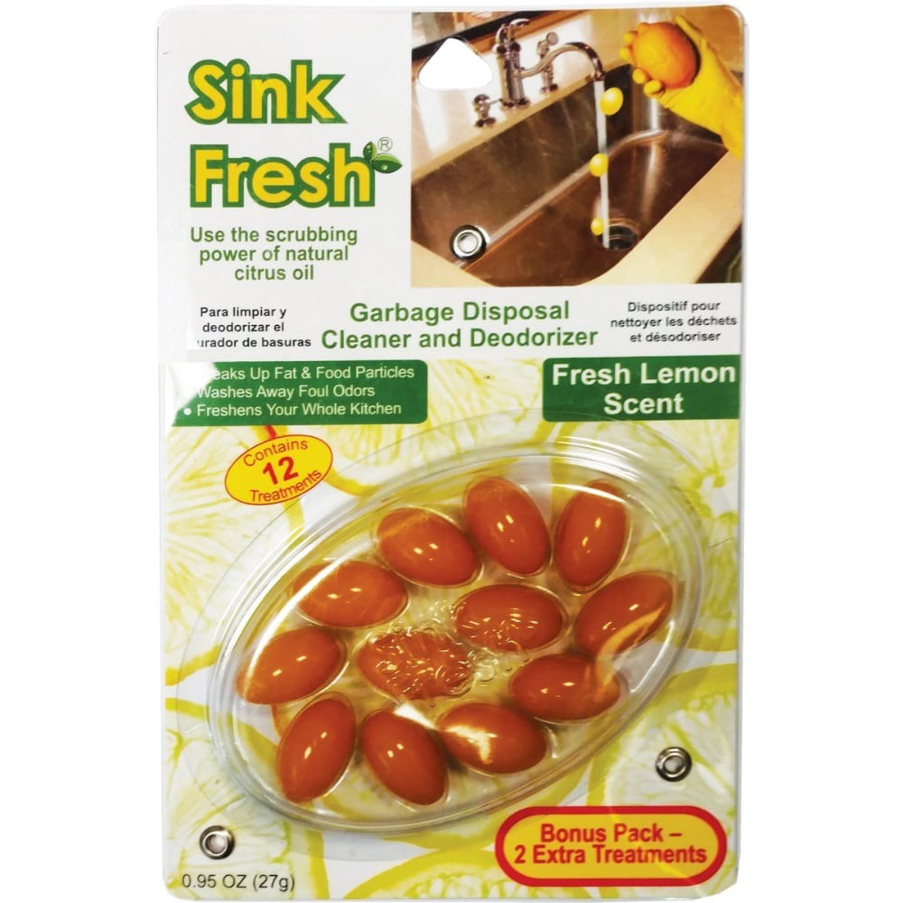 slide 1 of 1, Sink Fresh Lemon Garbage Disposal Cleaner Deodorizer, 1 ct