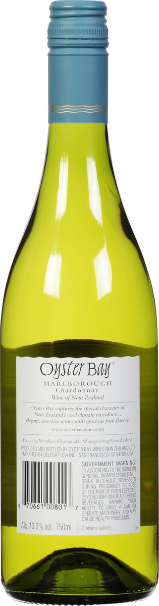 slide 2 of 9, Oyster Bay Chardonnay White Wine, 750 ml