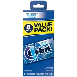ORBIT Peppermint Sugar Free Chewing Gum Bulk, 14 ct (8 Pack)