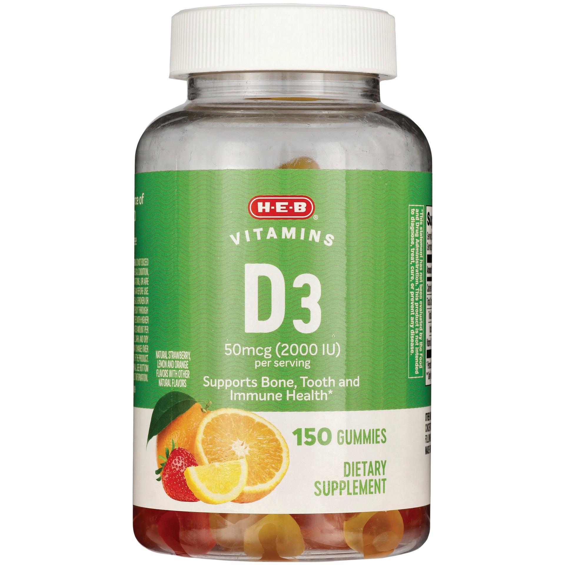 slide 1 of 1, H-E-B Adult Vitamin D3 Supplement Gummies, 150 ct