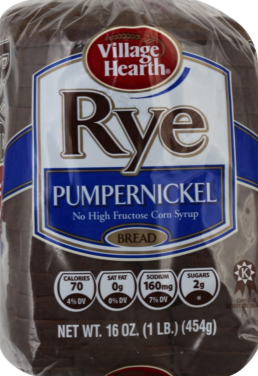 slide 16 of 17, Village Hearth Rye Pumpernickel Bread 16 oz, 16 oz