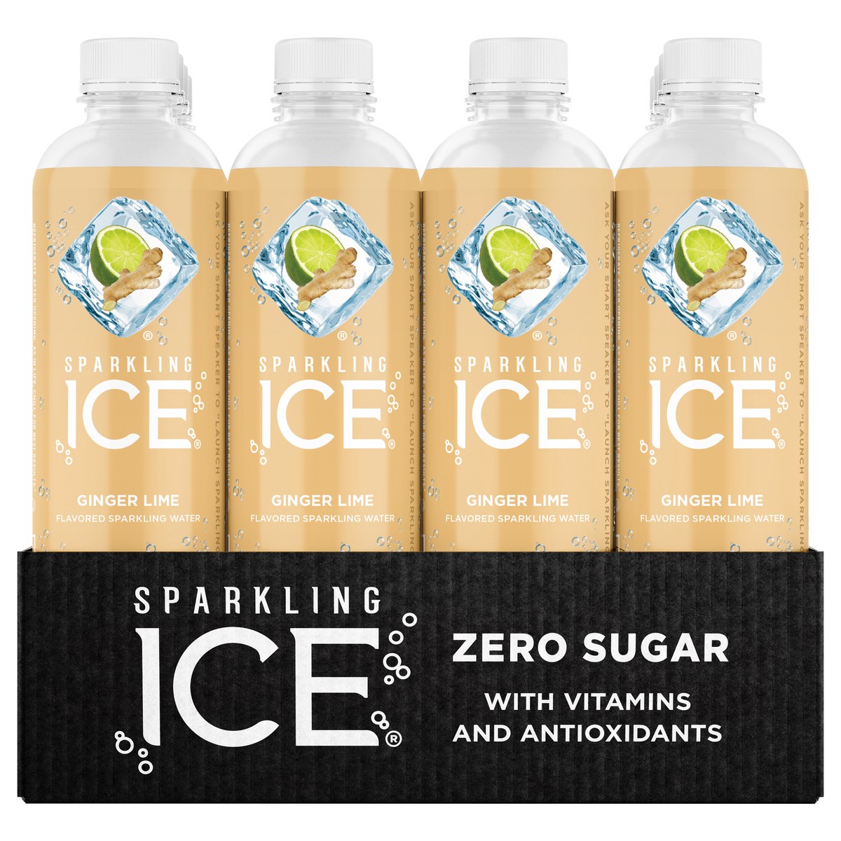 slide 5 of 9, Sparkling ICE Ginger Lime, 17 Fl Oz Bottle (Pack of 12), 204 fl oz