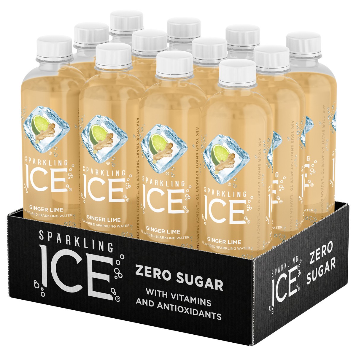 slide 7 of 9, Sparkling ICE Ginger Lime, 17 Fl Oz Bottle (Pack of 12), 204 fl oz