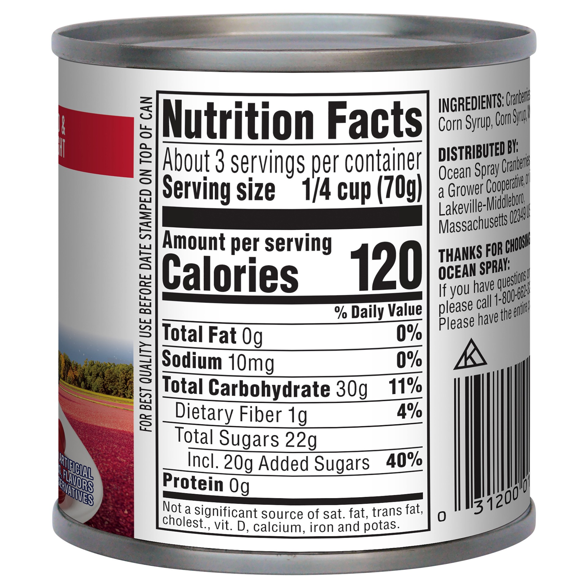 slide 2 of 3, Ocean Spray Jellied Cranberry Sauce, Canned Side Dish, 8 Oz Can, 8 oz