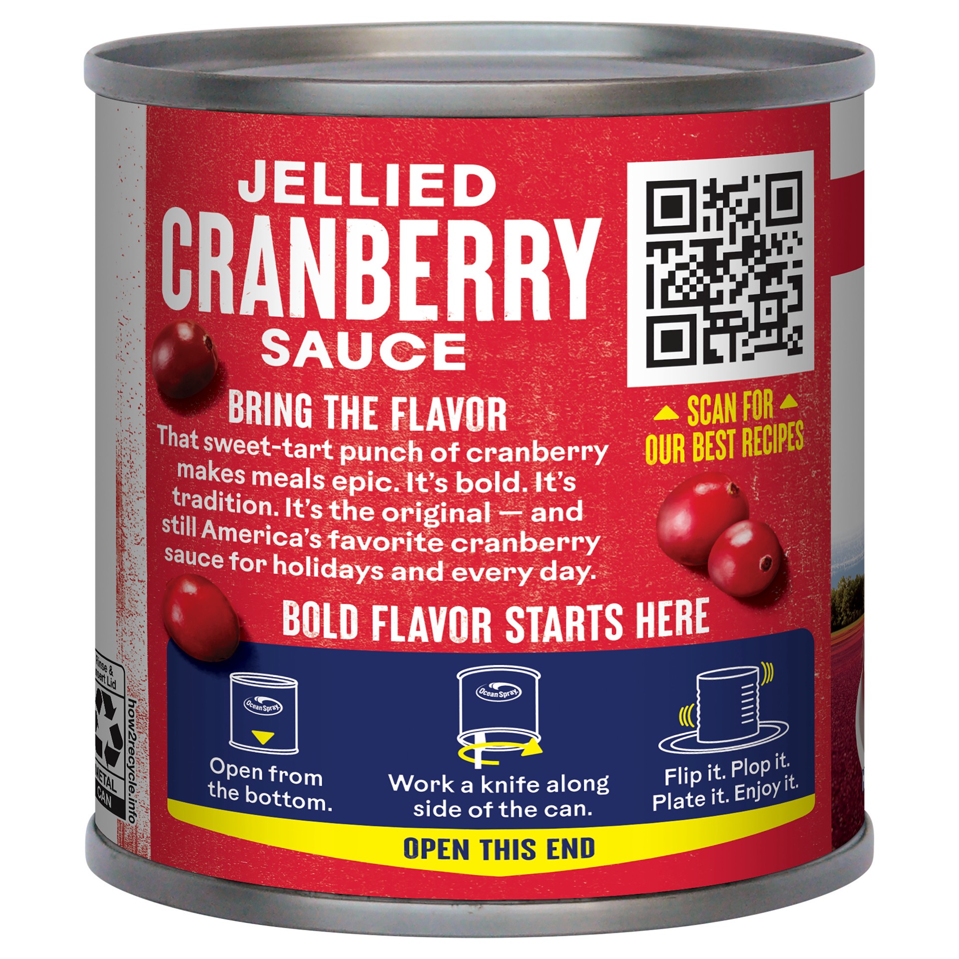 slide 3 of 3, Ocean Spray Jellied Cranberry Sauce, Canned Side Dish, 8 Oz Can, 8 oz