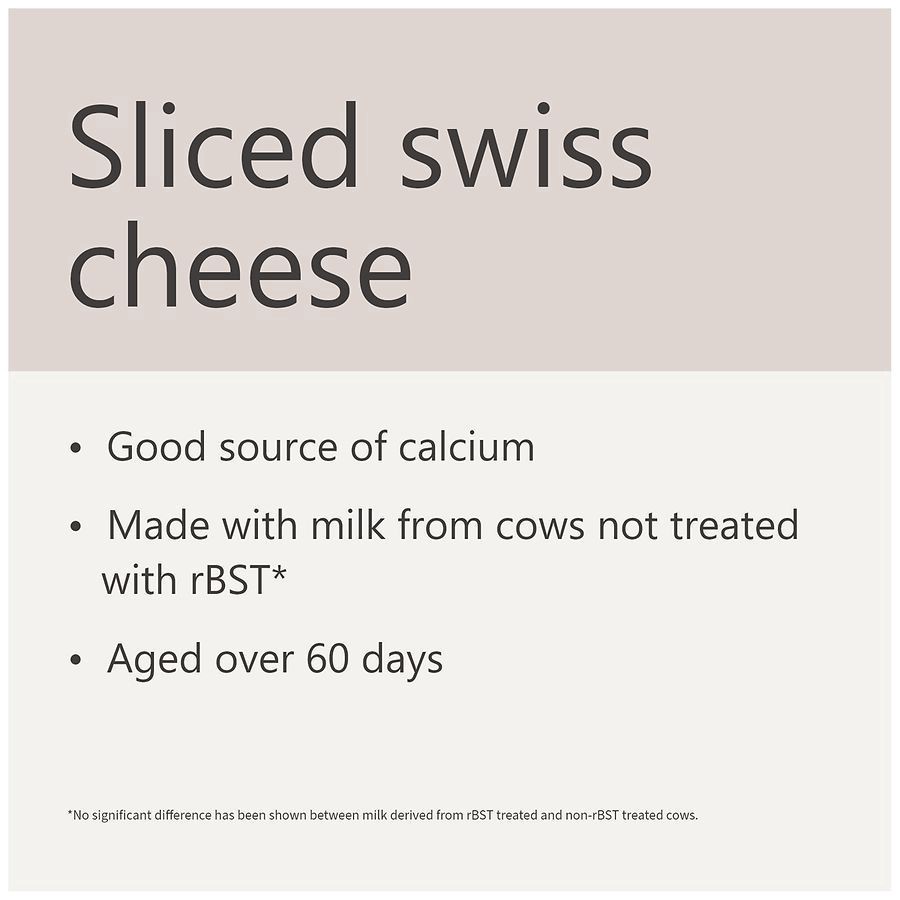 slide 5 of 5, Nice! Deli Style Sliced Swiss Cheese Swiss, 11 ct; 0.64 oz