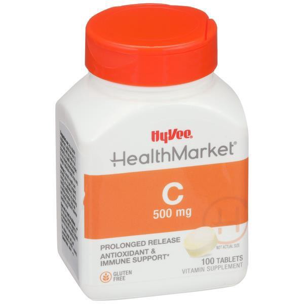slide 1 of 1, Hy-Vee Healthmarket C-500 Prolonged Release Dietary Supplement Tablets, 100 ct