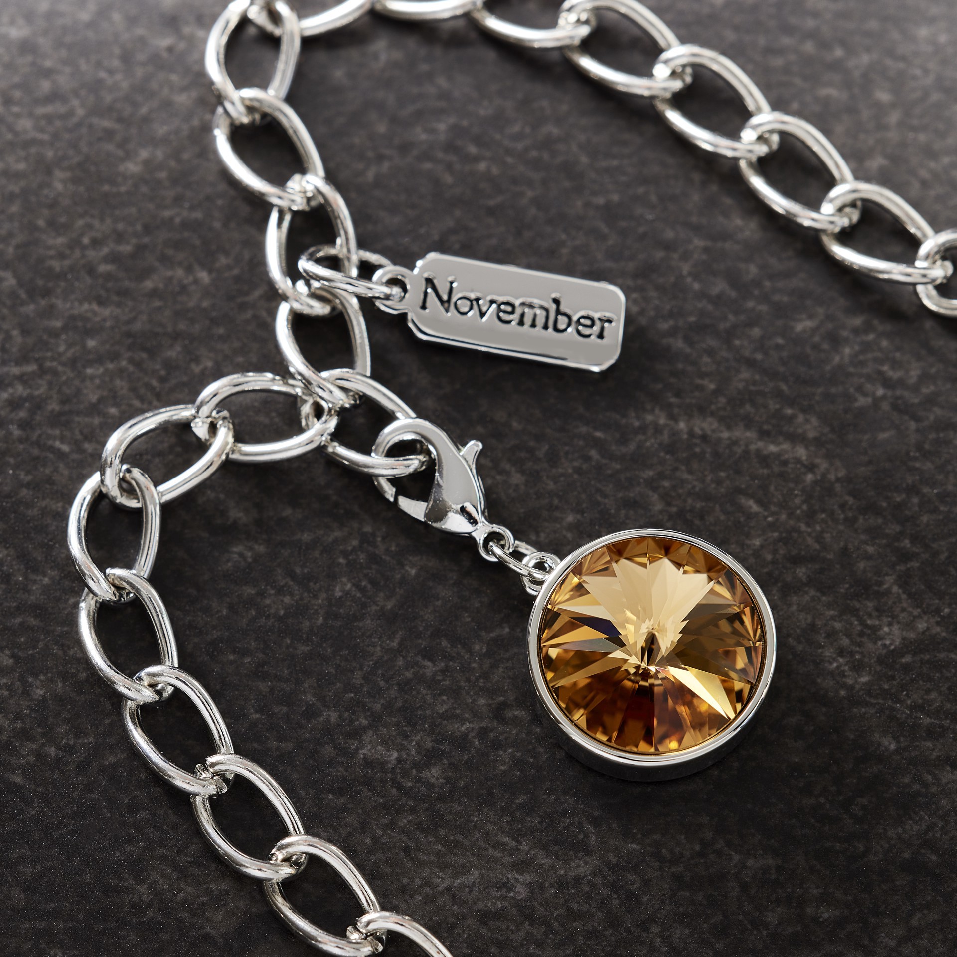 slide 3 of 5, Austrian Crystal Birth Month Charm Set By Bead Landing, 28mm x 13mm