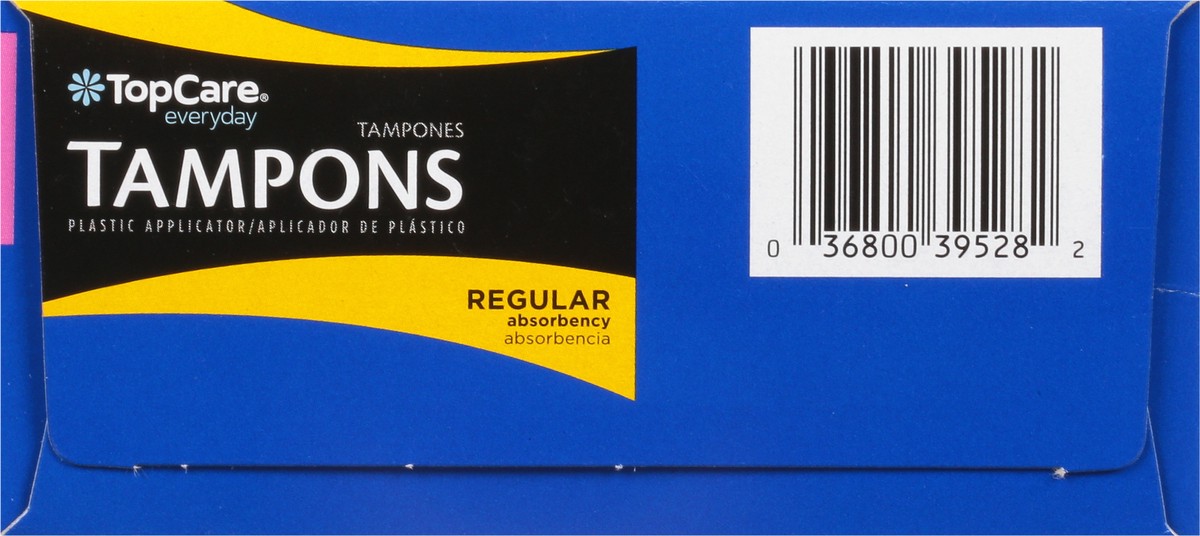 slide 4 of 9, TopCare Everyday Regular Absorbency Plastic Scented Tampons 18 ea, 18 ct