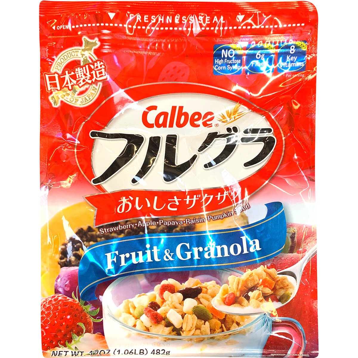 slide 1 of 1, Calbee Furugura Original Fruit and Granola, 482 gram