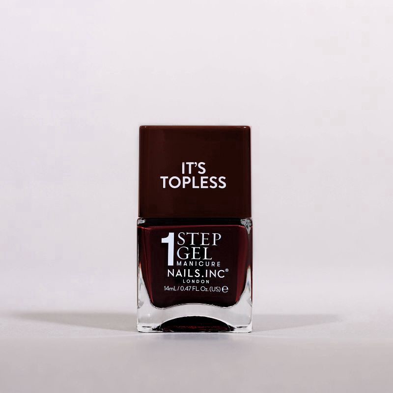 slide 4 of 10, Nails Inc. Go Top Less Billie Nail Polish - Burgundy Creme - 0.47 fl oz, 0.47 fl oz