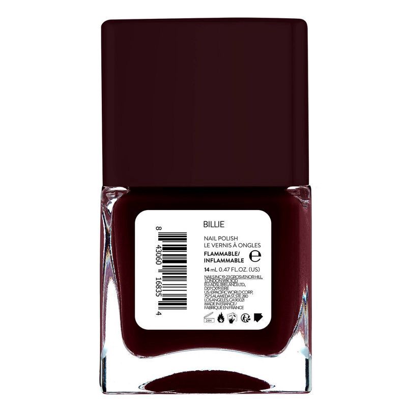 slide 7 of 10, Nails Inc. Go Top Less Billie Nail Polish - Burgundy Creme - 0.47 fl oz, 0.47 fl oz