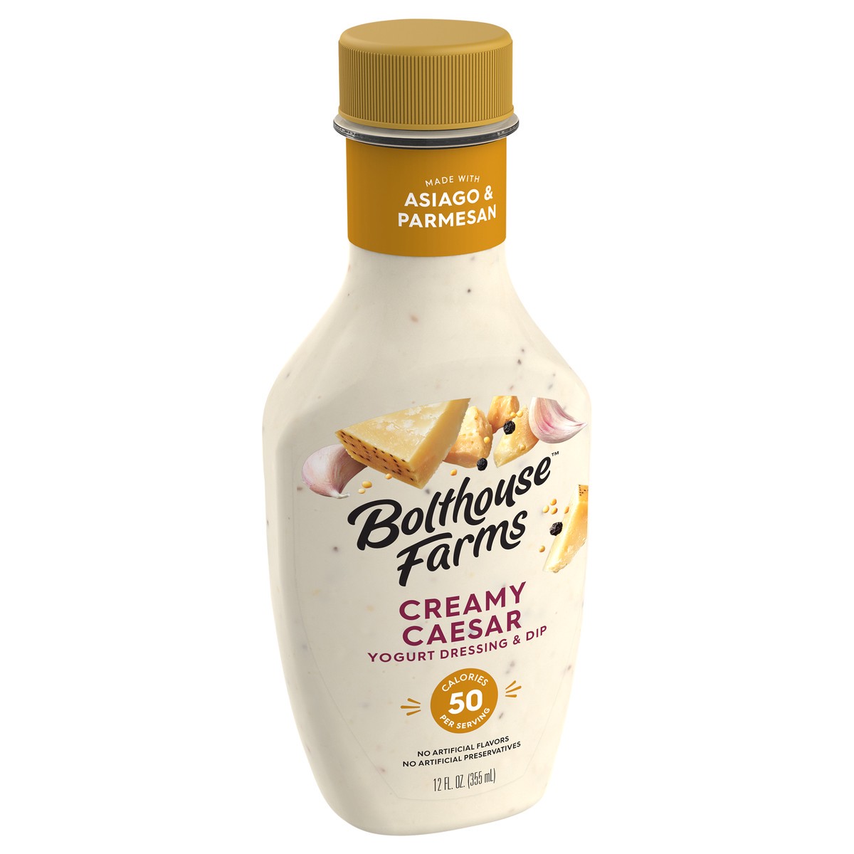 slide 6 of 9, Bolthouse Farms Gluten-Free Creamy Caesar Yogurt Dressing, 12 fl oz Bottle, 12 oz