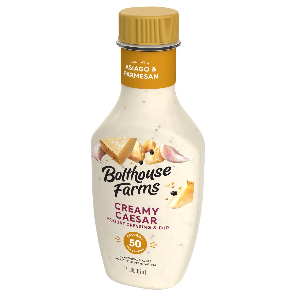 slide 9 of 9, Bolthouse Farms Gluten-Free Creamy Caesar Yogurt Dressing, 12 fl oz Bottle, 12 oz