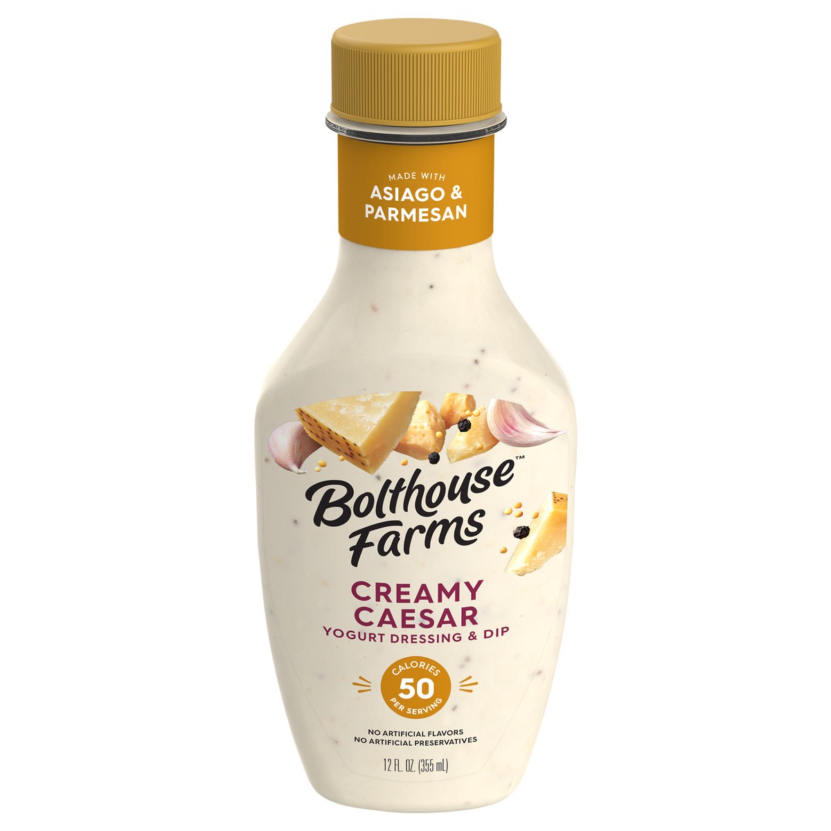 slide 1 of 9, Bolthouse Farms Gluten-Free Creamy Caesar Yogurt Dressing, 12 fl oz Bottle, 12 oz