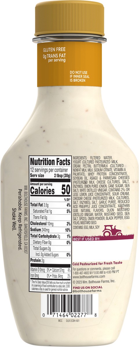 slide 2 of 9, Bolthouse Farms Gluten-Free Creamy Caesar Yogurt Dressing, 12 fl oz Bottle, 12 oz