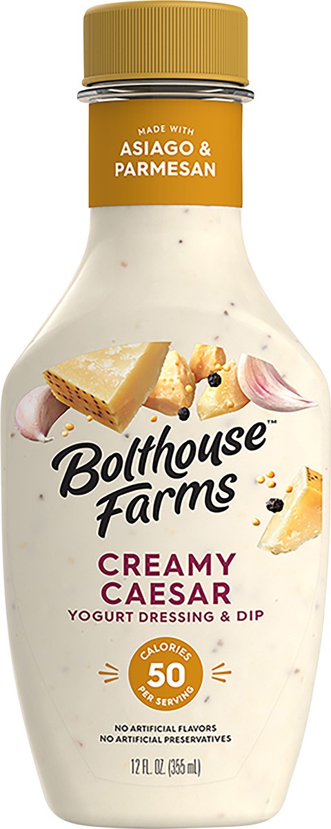 slide 5 of 9, Bolthouse Farms Gluten-Free Creamy Caesar Yogurt Dressing, 12 fl oz Bottle, 12 oz