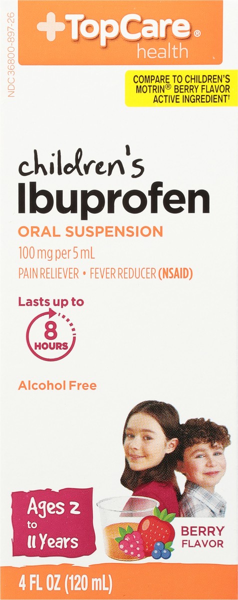 slide 3 of 9, TopCare Childrens Ibuprofen Suspen, 4 oz