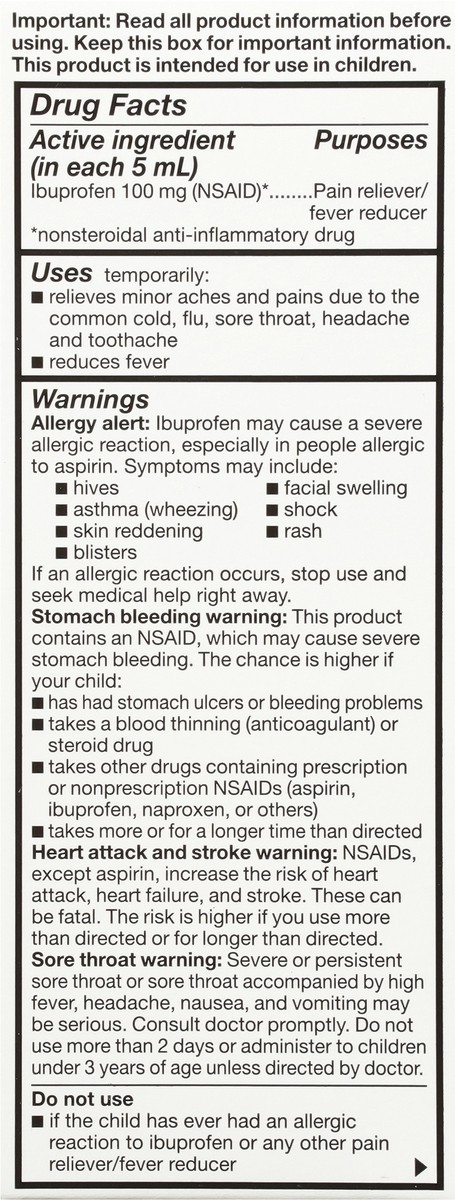 slide 9 of 9, TopCare Childrens Ibuprofen Suspen, 4 oz