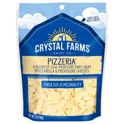 Crystal Farms Thick Cut Shredded Pizzeria Cheese, 7 oz