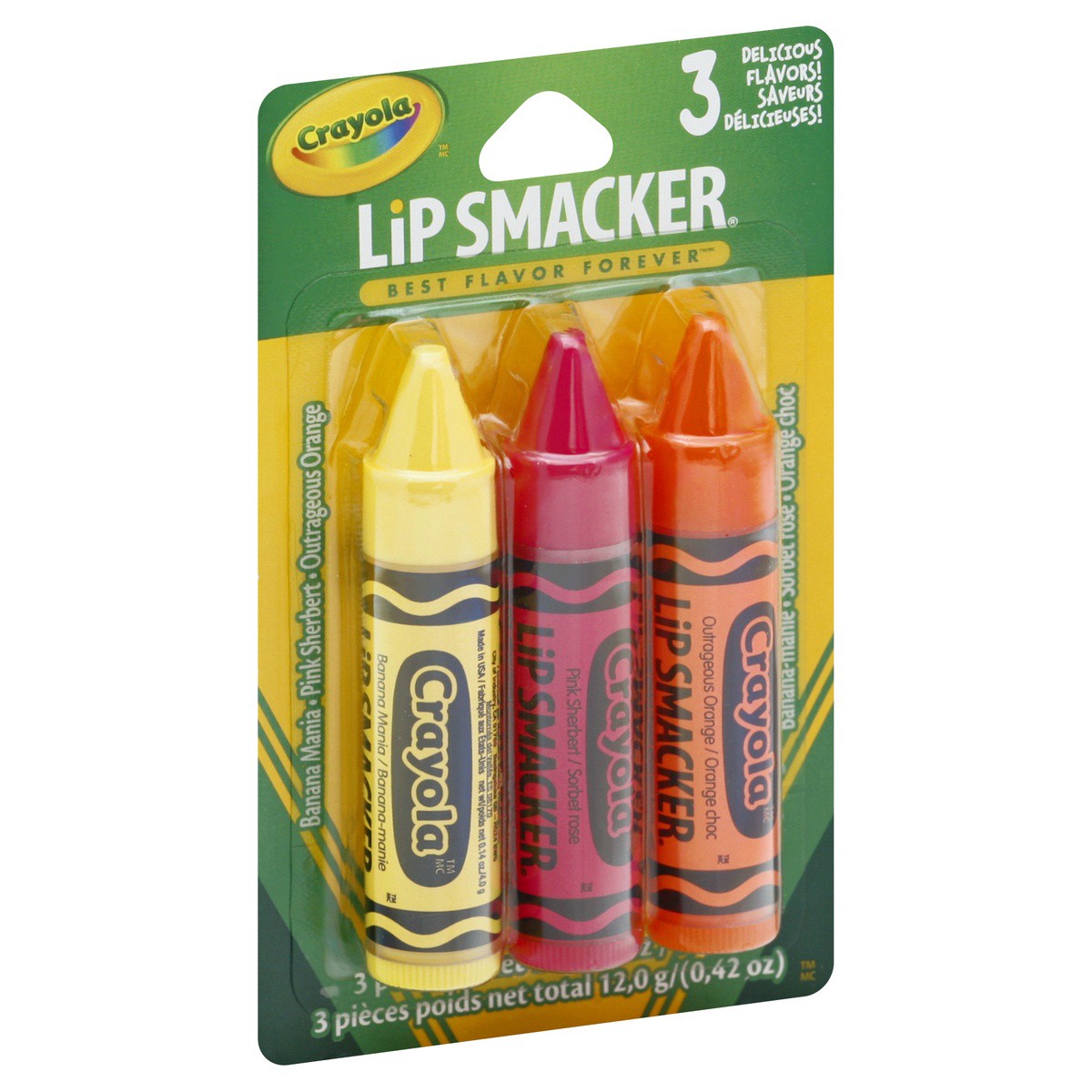 slide 2 of 9, Lip Smacker Lip Smacker Crayola Lip Balm Trio, 3 ct