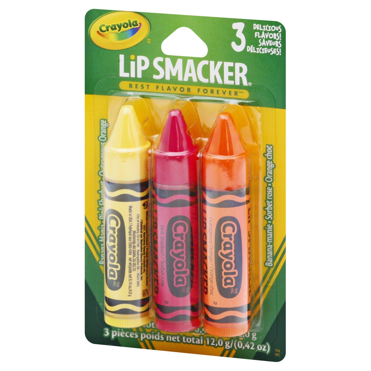 slide 3 of 9, Lip Smacker Lip Smacker Crayola Lip Balm Trio, 3 ct