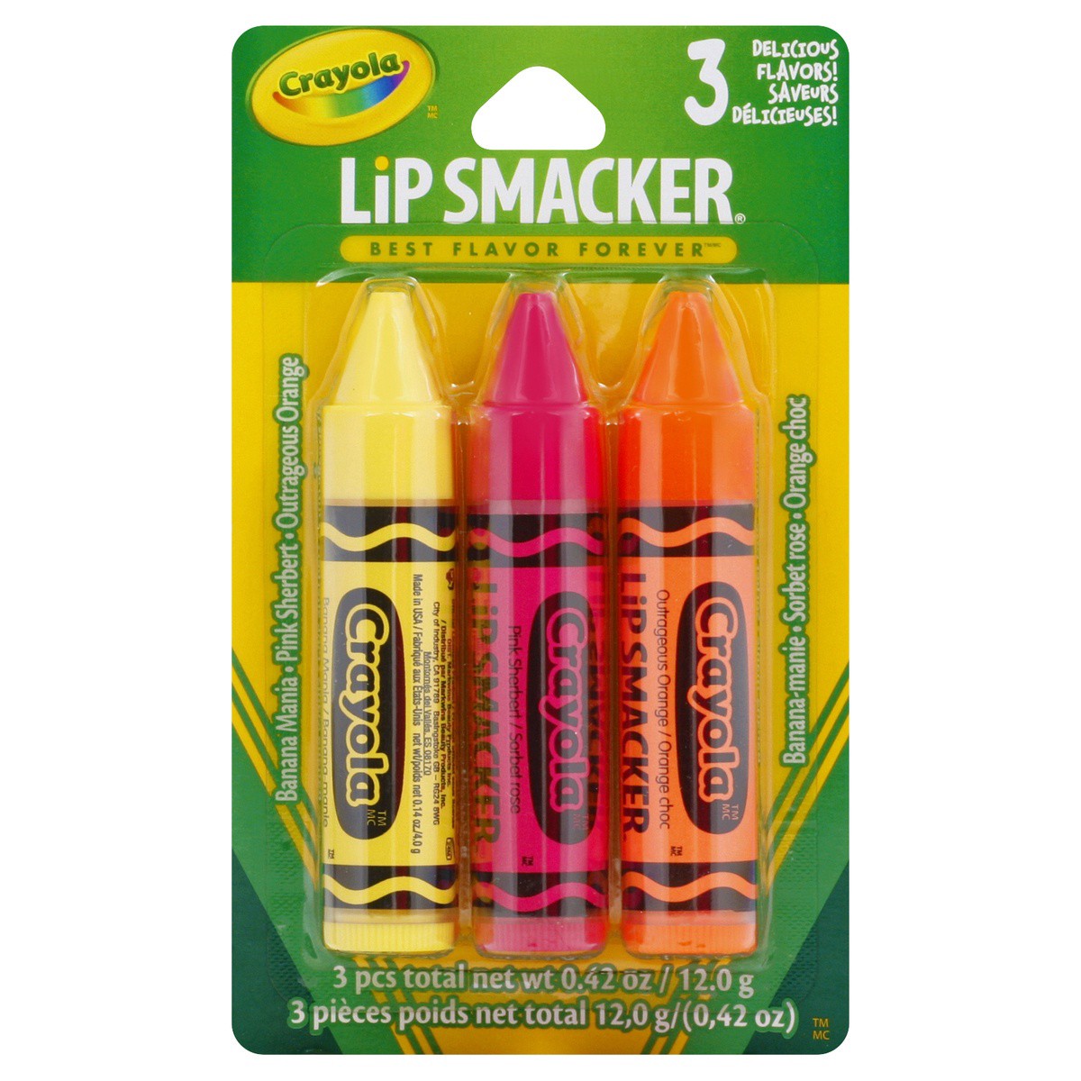 slide 1 of 9, Lip Smacker Lip Smacker Crayola Lip Balm Trio, 3 ct