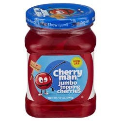 CherryMan Jumbo Topping Maraschino Cherries