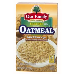 Our Family Sugar Free Maple & Brown Sugar Instant Oatmeal