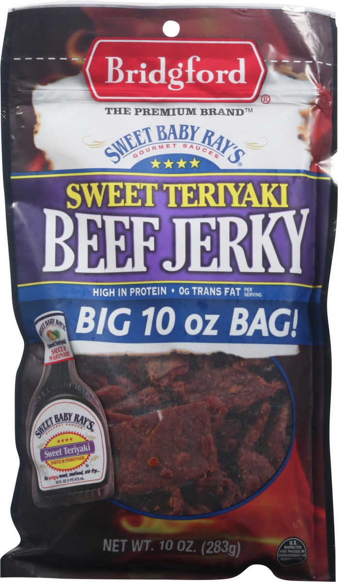 slide 6 of 11, Bridgford Jerky Sweet Baby Rays Teriyaki 10 Oz, 10 oz