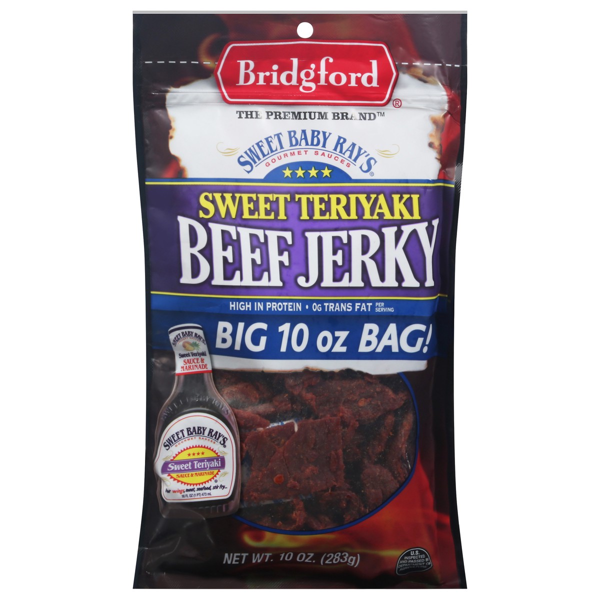 slide 11 of 11, Bridgford Jerky Sweet Baby Rays Teriyaki 10 Oz, 10 oz