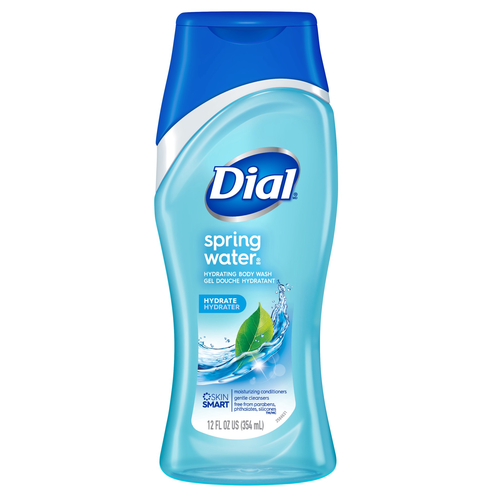 slide 1 of 5, Dial Body Wash, Spring Water, 12 fl oz, 12 fl oz