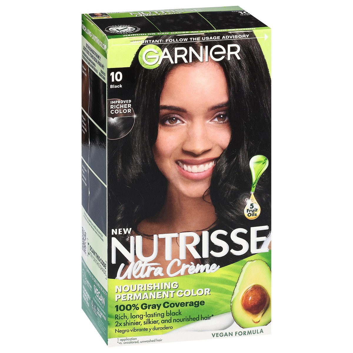 slide 2 of 11, Garnier Black 10 Ultra Creme Permanent Hair Color 1 ea, 1 ct