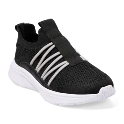 Vively Boys' Marcel Y Athletic Shoe, Black, Size 4