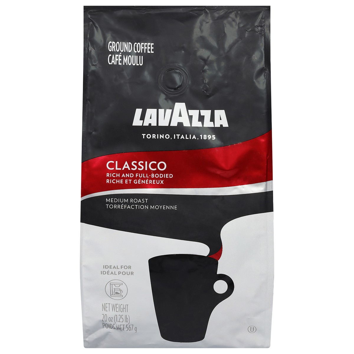 slide 1 of 9, Lavazza Medium Roast Ground Classico Coffee 20 oz, 20 oz