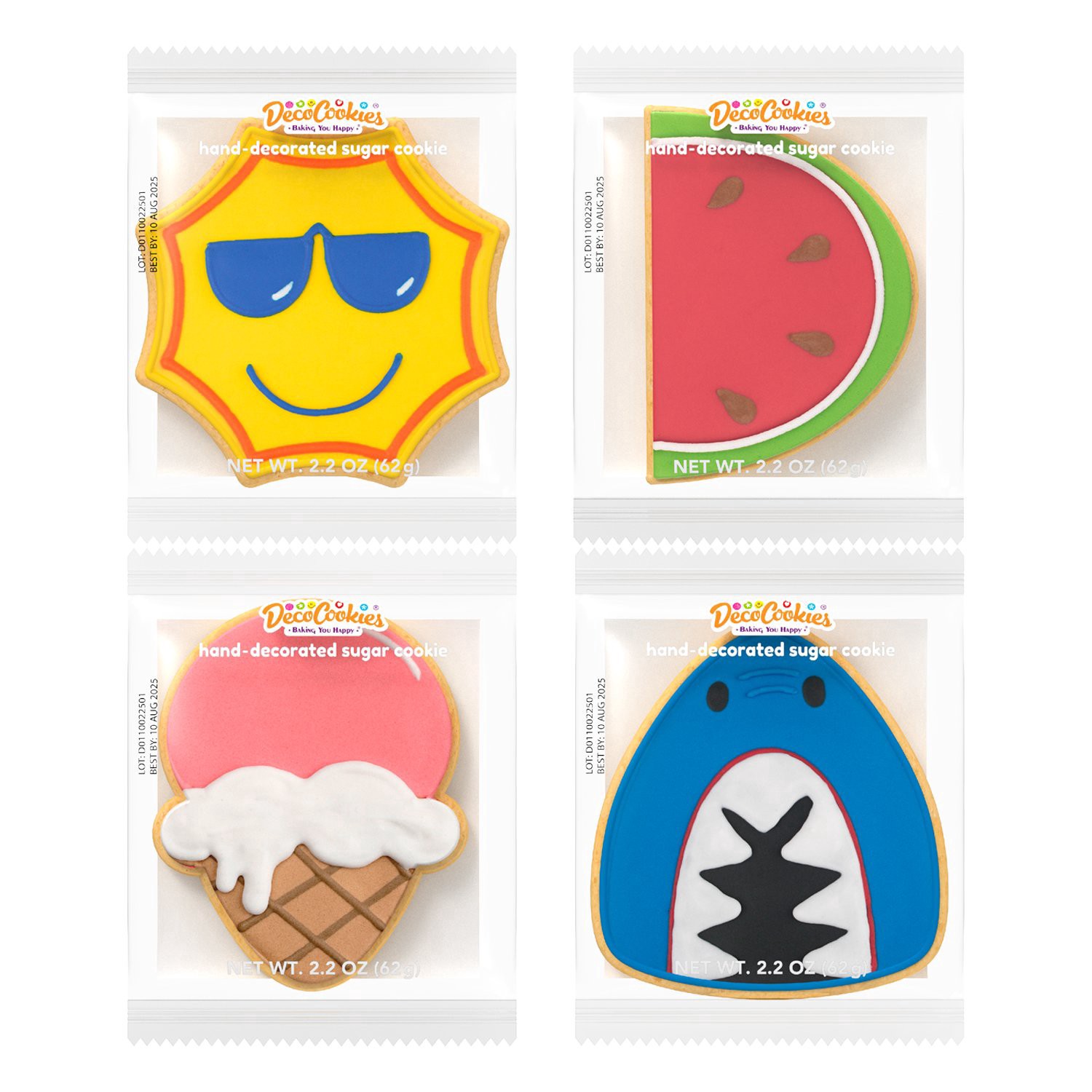 slide 1 of 1, DecoCookies Summer Hand-Decorated Cookies, 1 ct