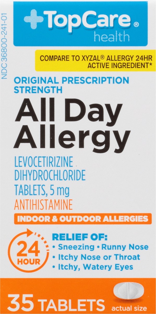 slide 7 of 9, TopCare Health Original Prescription Strength All Day Allergy Tablets 35 ea, 35 ct