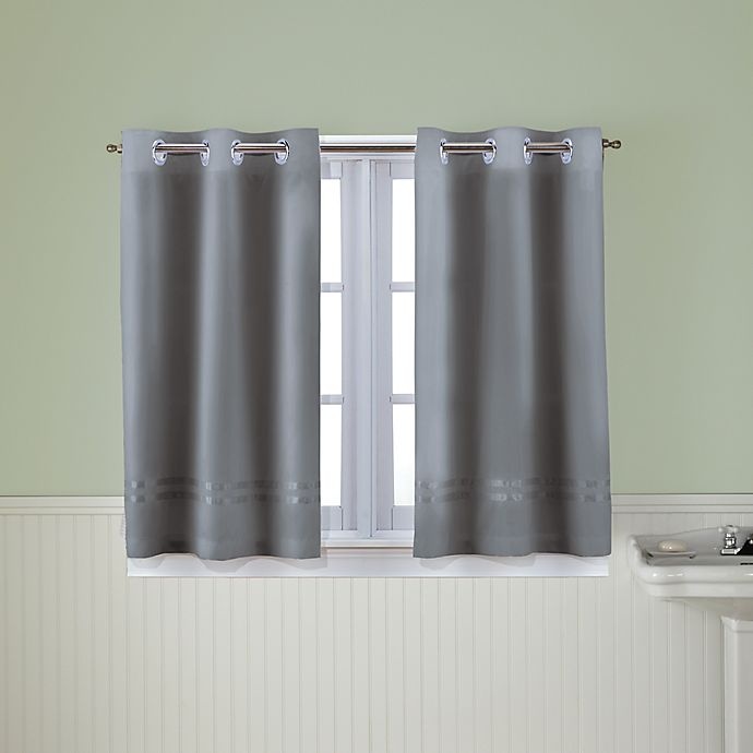 slide 1 of 2, Hookless Escape Window Curtain Panels - Graphite, 2 ct